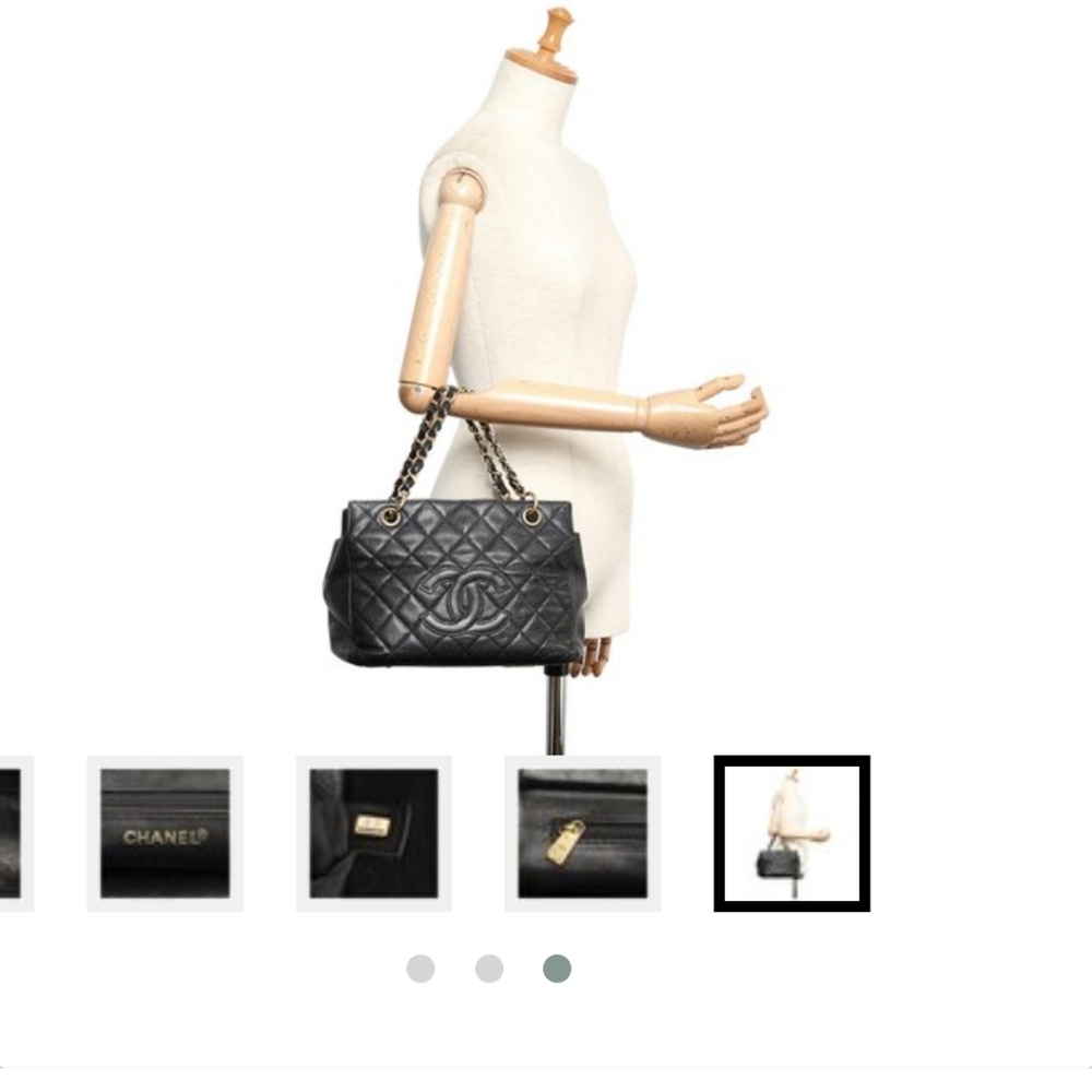 Chanel Black  Petite Quilted Leather Chain Shoulder Bag - Picture 7 of 12